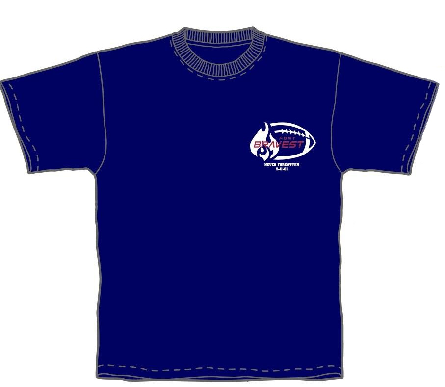9/11 20th Year Commemorative Bravest Football T-Shirts
